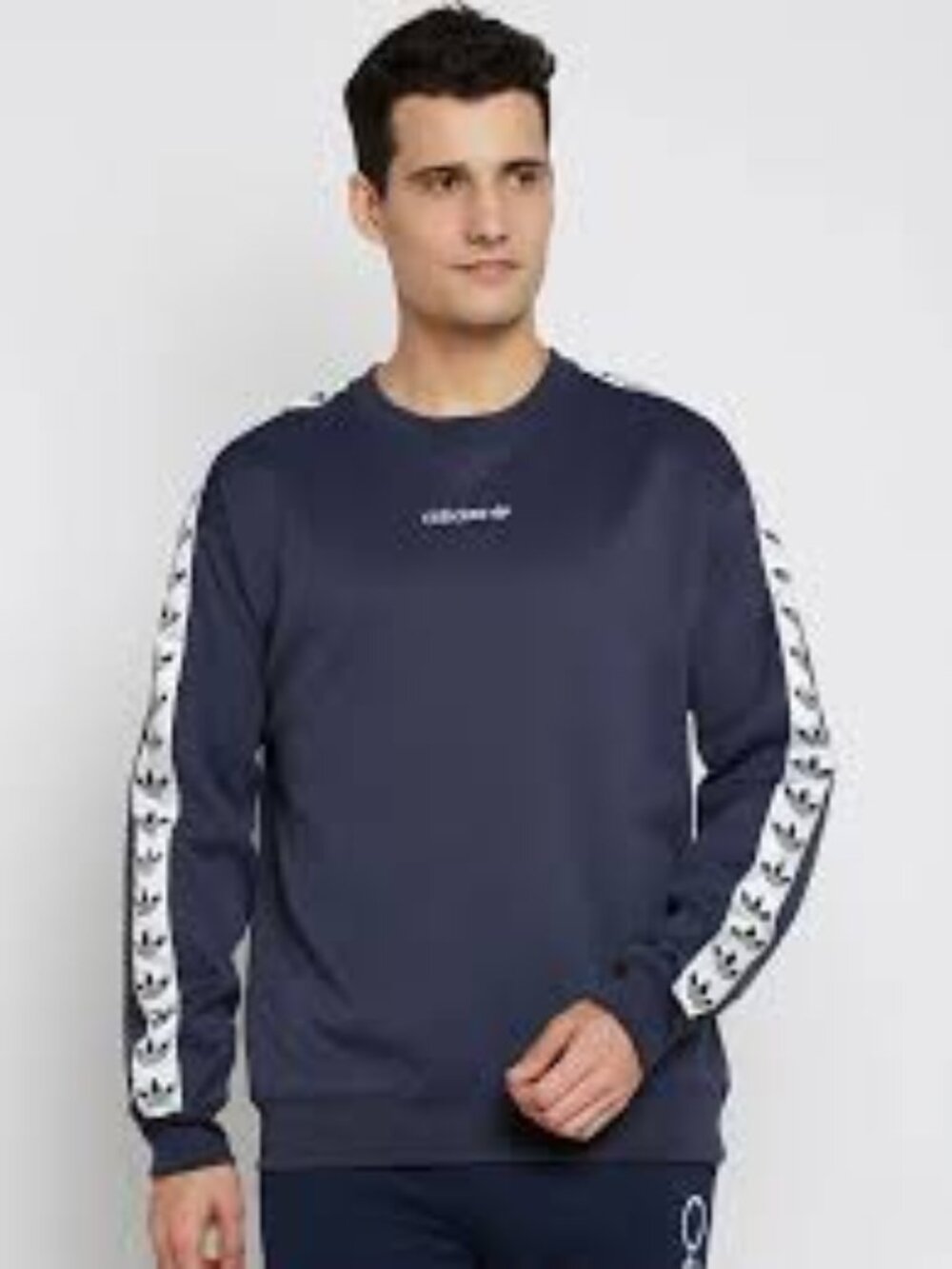 NWT Adidas TNT Tape Crewneck Sweatshirt Size Small Navy Blue